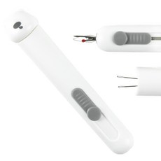 JSTrading 3in1 멀티 실꿰기 실뜯개 바늘 바늘통, 화이트, 1개