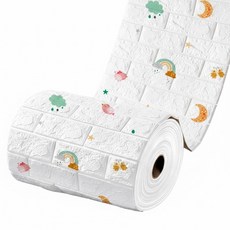 Haettokki 自助DIY強力黏著隔熱泡棉壁貼, 彩虹, 1個