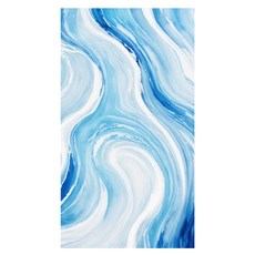 버팔로 BFL 해수욕장 물놀이 양면 마레 담요대용 스포츠 비치타올 대형 180 x 100 cm, 크림 소다 블루, 1개