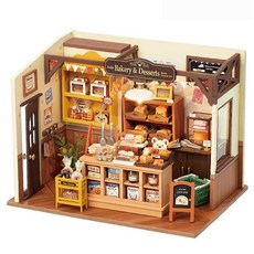 Rolife 若來 DIY 木製迷你烘焙小屋立體拼圖 DG161, 混合色, 1個, 141件