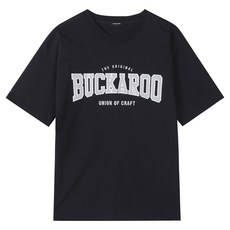 버커루 남녀공용 루즈핏 아플리케 반팔 티셔츠 B252Z1005P