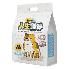 朕 Plus 人生貓砂 條型豆腐砂 隱血測試 + 茶多酚益生菌除臭, 2.4kg, 1包, 原味豆香