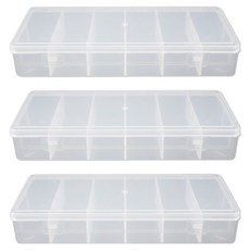 언더보스 플라스틱 칸칸이 케이스 21 x 11 x 3.2 cm, 투명, 3개