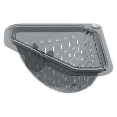 AFAMIC 艾法 廚餘乾濕分離廚房水槽三角過濾可掛式瀝水籃垃圾桶, 透明灰, 1個