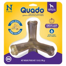 N-Bone QUADO Q樂多 巨型趣味互動潔牙骨, 198g, 1個, 南瓜風味