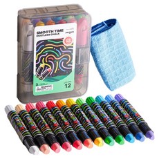 호안미로 젤타입 먼지없는 분필 세트, 12종, 1세트