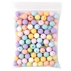 圓形串珠, 粉彩霧面(104號), 1個