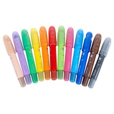 호안미로 반짝이 실크 크레용 12종 세트, 1세트, 12색
