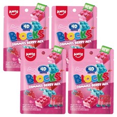 아모스스위츠 블록스 구미 베리 믹스 젤리, 4개, 56g