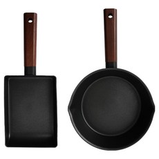 DELLAGO 電磁爐 Oil Master 炒鍋 2件組, 黑色, 1套, 20公分炒鍋 + 18公分玉子燒鍋