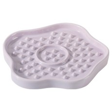 파스텔펫 반려동물 플라워 슬로우 세라믹식기, 퍼플, 1개