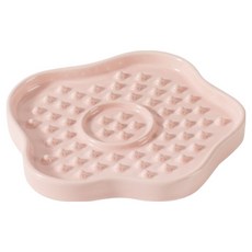 PASTEL PET 寵物花朵慢食陶瓷碗, 粉紅色, 1個