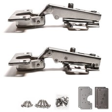 손잡이세상 SEIL 110도 아웃도어 18T 댐퍼 경첩 일반 경첩 C자 보강판 2p 사각 보강판 2p, 1개