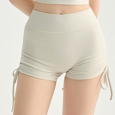 C.O.B 女款側邊抽繩運動高腰短褲