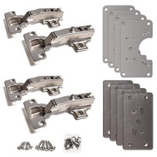 Sonjabisesang 門框 110度 外露式 弱壓 緩衝鉸鏈 2p 一般鉸鏈 2p C型加固板 4p 方形加固板 4p, 1個