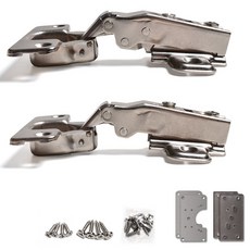 손잡이세상 문주 110도 아웃도어 강압 댐퍼 경첩 일반 경첩 C자 보강판 2p 사각 보강판 2p, 1개