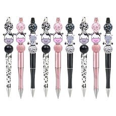 DOnG-A Pms DIY串珠客製化牛奶牧場角色原子筆製作9件組, 隨機出貨(串珠), 1套