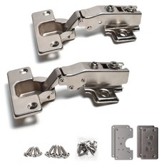 손잡이세상 IREX 110도 아웃도어 18T 댐퍼 경첩 일반 경첩 C자 보강판 2p 사각 보강판 2p, 1개