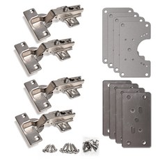 손잡이세상 SK 110도 아웃도어 18T 일반 경첩 4p C자 보강판 4p 사각 보강판 4p, 1개