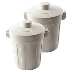 존글로벌 강력 밀폐 미니 음식물 쓰레기통, 베이지, 2개