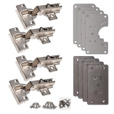 Sonjabisesang SK 110度 外開式 15T 一般鉸鏈 4入 C型加固板 4入 方形加固板 4入, 1個