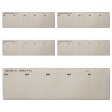 鬥星紙業 甘蔗便條紙 02 平日, 米色, 5個, 60張