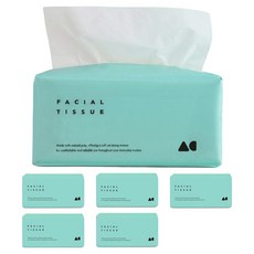AllChallenge 美容面紙 2層 薄荷綠, 6個, 300入