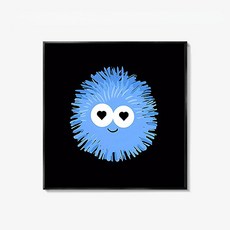 The Flow Commerce Kitsch角色普普藝術帆布室內裝飾畫框 02款式, 黑色