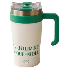 모던하우스 TO GO 핸들 보온보냉컵, 1개, 450ml, 레터크림
