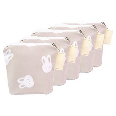 세맘스 안감방수 버니베어 약파우치 5p, 베이지