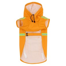 DING DONG PET 短袖夜光反光雨衣, 橘色, 1個