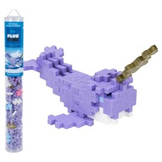 PLUS-PLUS 加加積木 桶裝 獨角鯨 海獸牙 100p 套組, 混合色, 1套