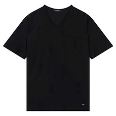 버커루 남성용 10수 데미지 스탠다드핏 V넥 반팔 티셔츠 B252Z1008P