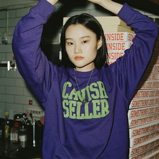 카비시 여성용 부클레 컬리지 면 스웨트셔츠