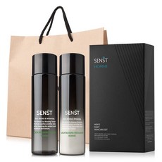 SENST 男士日常積雪草舒緩化妝水 乳液 盒 購物袋, 1套