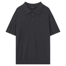 BUCKAROO 男士棉質麻花翻領短袖針織衫 B252KT303P