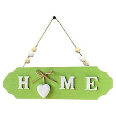 더플로우커머스 따뜻감성 우드 웰컴 도어사인 장식, 05 홈그린