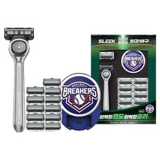 도루코 슬릭 모션 최강야구 콜라보 세트, 1세트, 면도기 핸들 + 면도날 11p + 면도기 헤드케이스