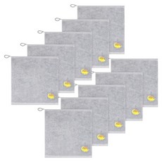 송월타월 공룡자수 클린 고리수건 핸드타올, 연회색, 10개