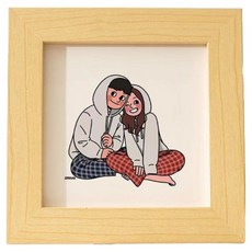 엑스터 심플 우드 사각 포토프레임, 1개