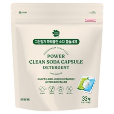 GREEN FINGER 綠手指 強力潔淨蘇打膠囊洗衣精, 1個, 33入