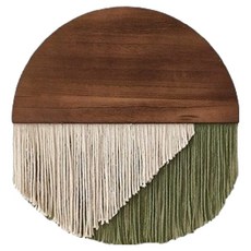 The Flow Commerce Urban Forest 馬克拉姆木質壁飾, 綠色