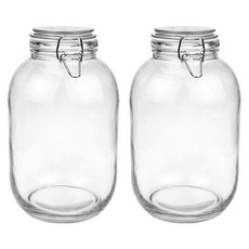 Hello Kitchen 多用途密封玻璃瓶, 2個, 3L