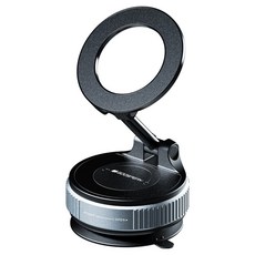 구스페리 맥세이프 자석 차량용 진공흡착 접이식 핸드폰 거치대, 블랙, 1개