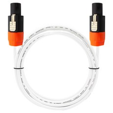 HDtop 韓國製 Speakon 50C 喇叭線 白色 3m, 1個, HT-SP0502