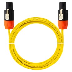 에이치디탑 국산 스피콘 50C 스피커 케이블 옐로우 2m, 1개, HT-SP0801