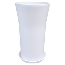 Garden in the City 大型室內裝飾PP腰身花盆 3355, 白色, 1個