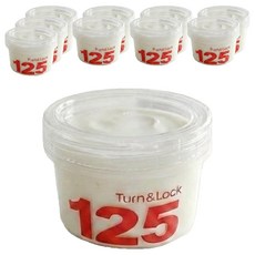 UH홈데코 그릭 요거트 원형 소분용기 투명 1호 125ml, 10개, 1개입