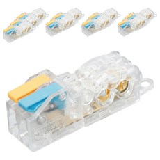 오토크루 무탈피 전선 분기 연결 T형 스카치락 커넥터 2입2출 C형, 10개