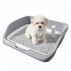 doongdoongpet 狗狗柱型防濺防禦便盆, 灰色, 1個